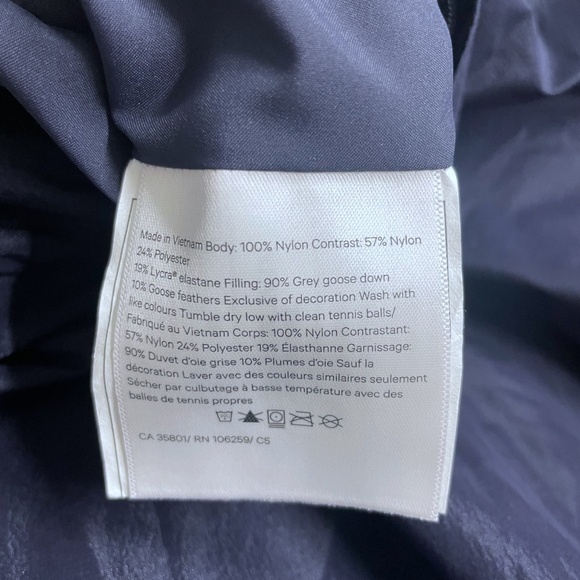 LULULEMON Women's 2 Down & Around Bomber Reversible Jacket Navy 800 Fill Down - Picture 10 of 15